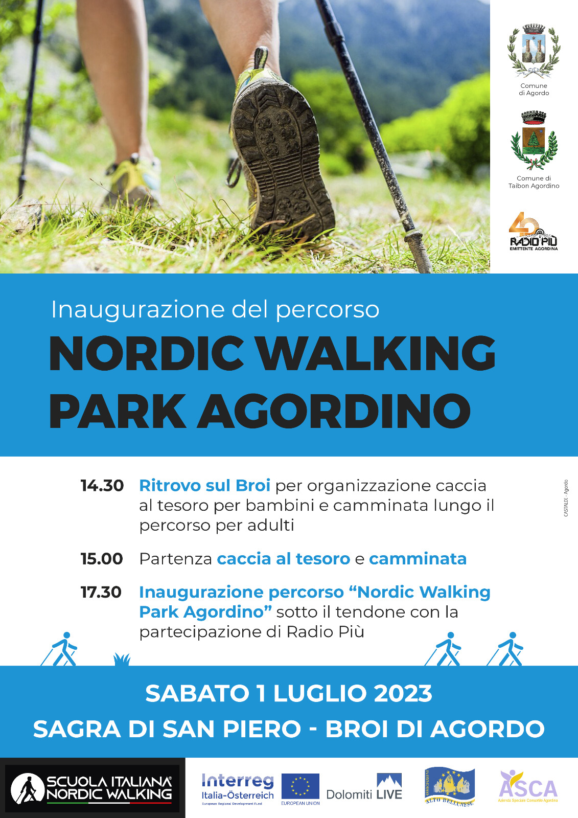 INAUGURAZIONE DEL PERCORSO NORDIC WALKING PARK AGORDINO